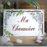 Home Plate enamelled Glycines decoration 6x6in