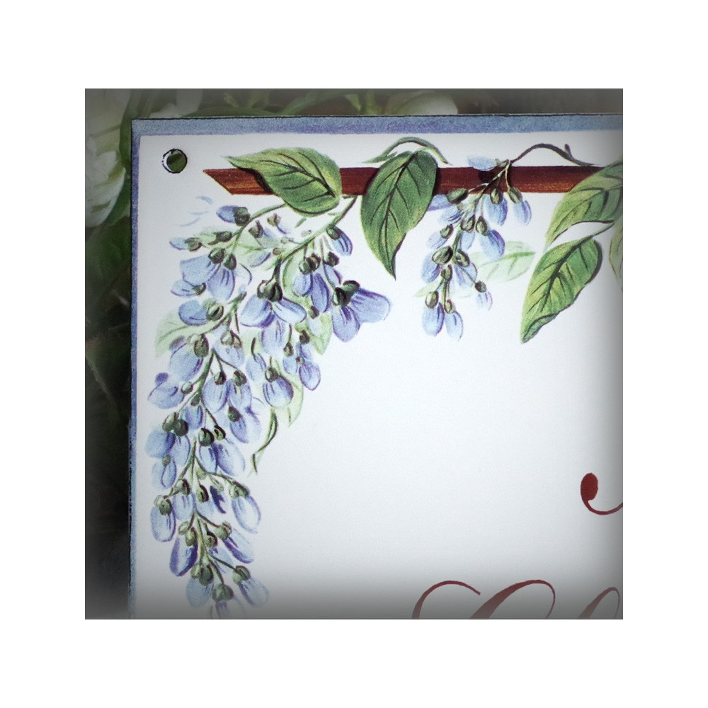 Home Plate enamelled Glycines decoration 6x6in