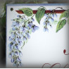Home Plate enamelled Glycines decoration 6x6in