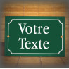 Plaque personnalisée 15x10cm en émail Vert