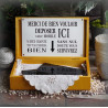 Plaque émaillée "déposer ici votre mobile"