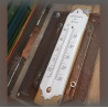 Thermomètre de Saisons émail blanc, photo d'atelier de sérigraphie