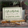 Grande Plaque émaillée grès "Ma Cabane au fond du jardin"