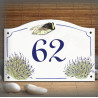 Street Number enamelled cicada decor
