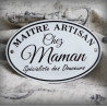 Votre Plaque Ovale funéraire personnalisée émaillée blanc