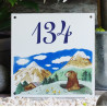 Street Number enamelled mountain marmot decoration