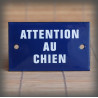 Plaque bombée émaillée 10x6cm "Attention au chien"