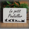 Big Enamel plate "Le Petit Poulailler"