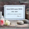 Funeral enamel plate rectangle 8x11,2in + black net