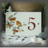 GRES Enamelled street number robin decor