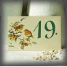 Ivory Enamelled street number robin decor