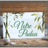 Personalized enamel house plate 9,2x5,6in Bamboo decoration