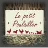 Plaque émaillée grès  "Le Petit Poulailler" 15x10cm