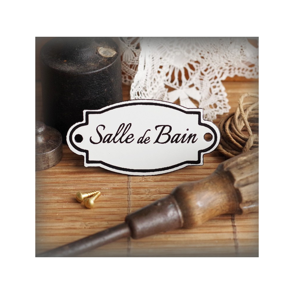 Plaque de porte émaillées Silvia : Salle de bain