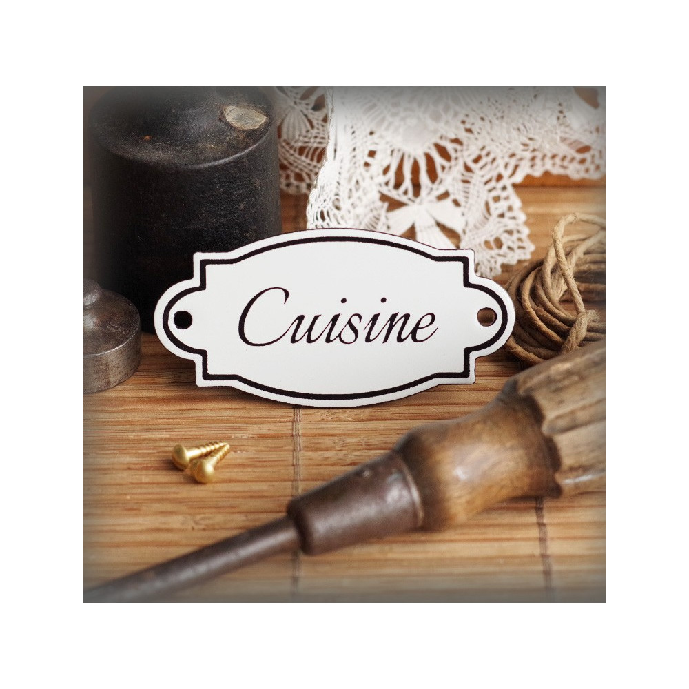 Plaque de porte émaillées Silvia : Cuisine