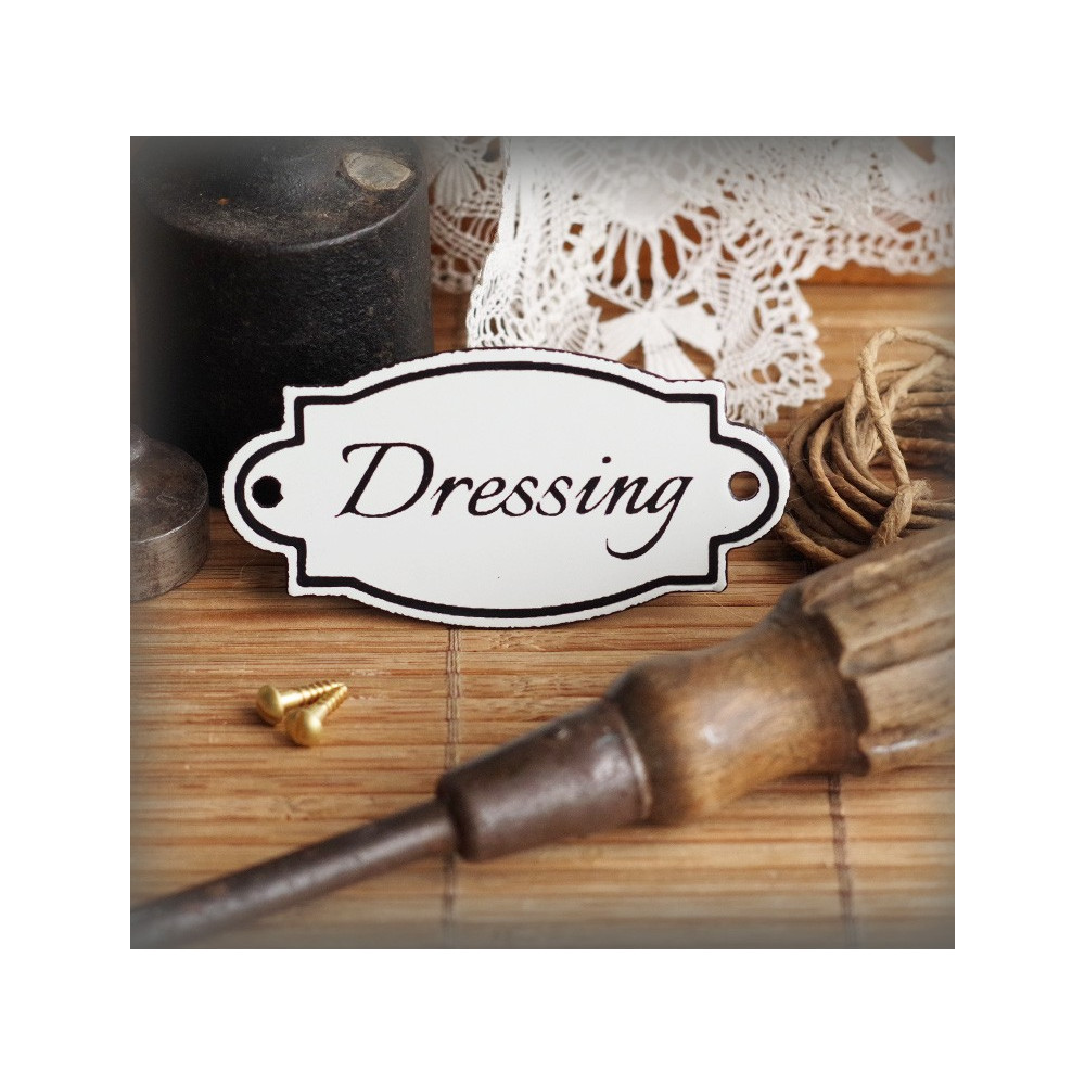 Plaque de porte émaillées Silvia : Dressing
