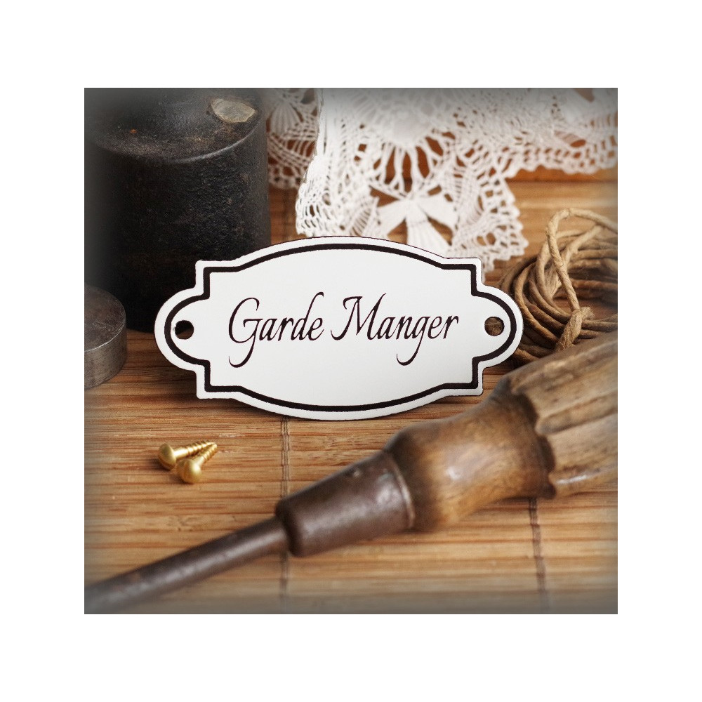 Plaque de porte émaillées Silvia : Garde manger