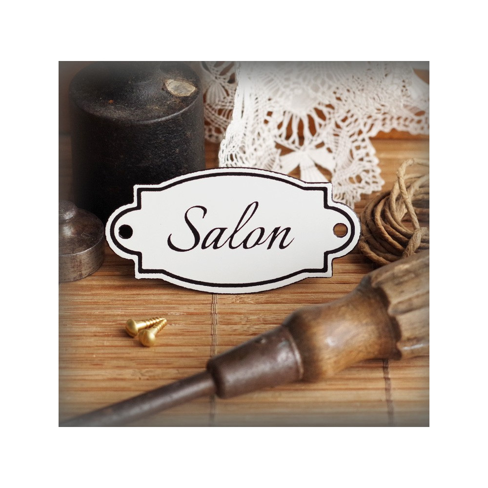Plaque de porte émaillées Silvia : Salon