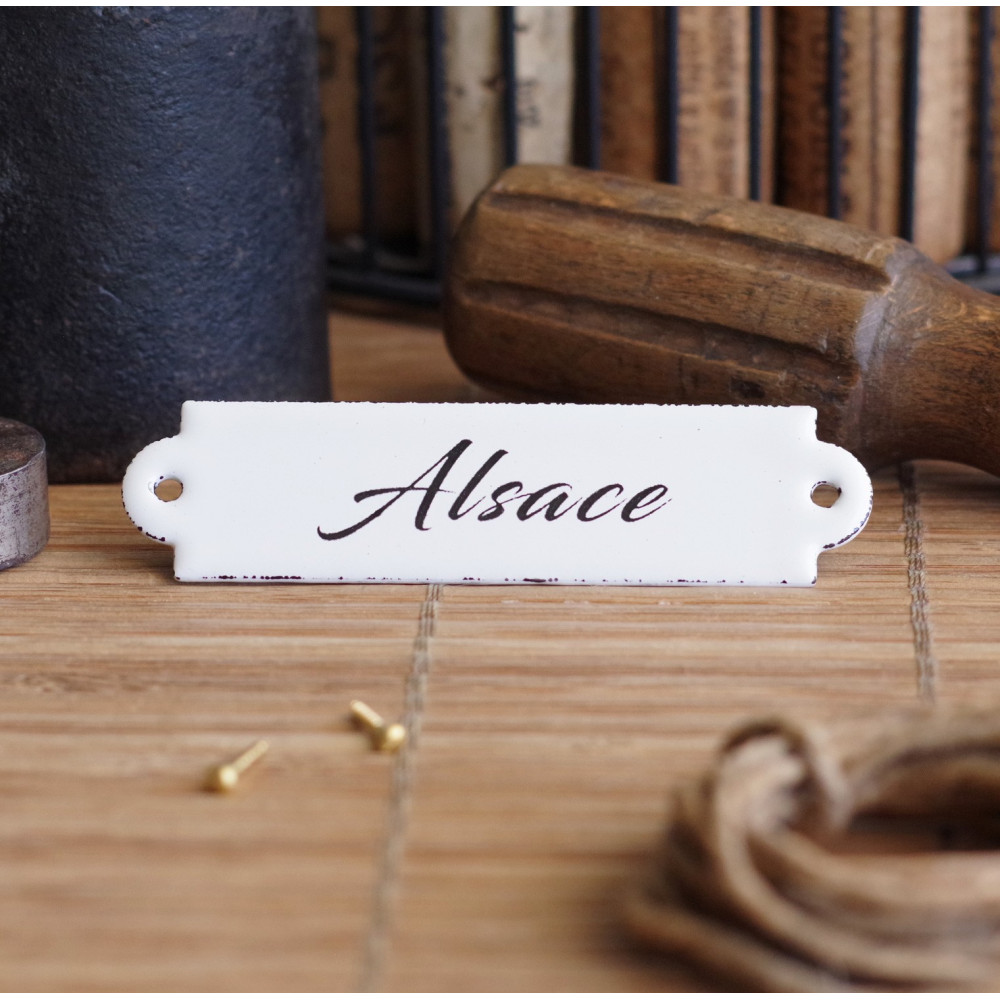 Individual "Dorante" Enamel Cellar Tag - Handcrafted in France