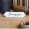 Petite étiquettes "dorante" en émail blanc : Bourgogne