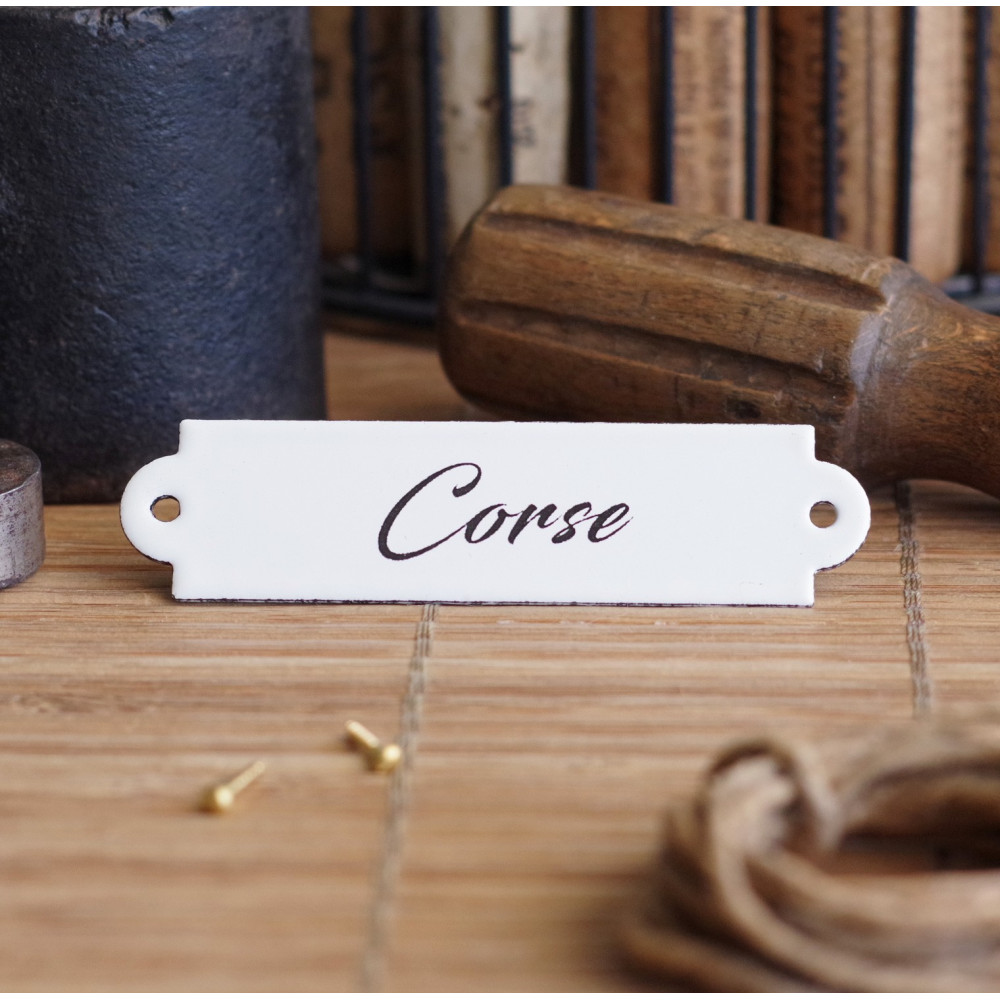 Individual "Dorante" Enamel Cellar Tag - Handcrafted in France