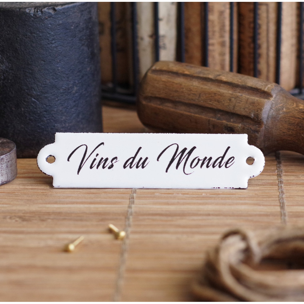 Individual "Dorante" Enamel Cellar Tag - Handcrafted in France