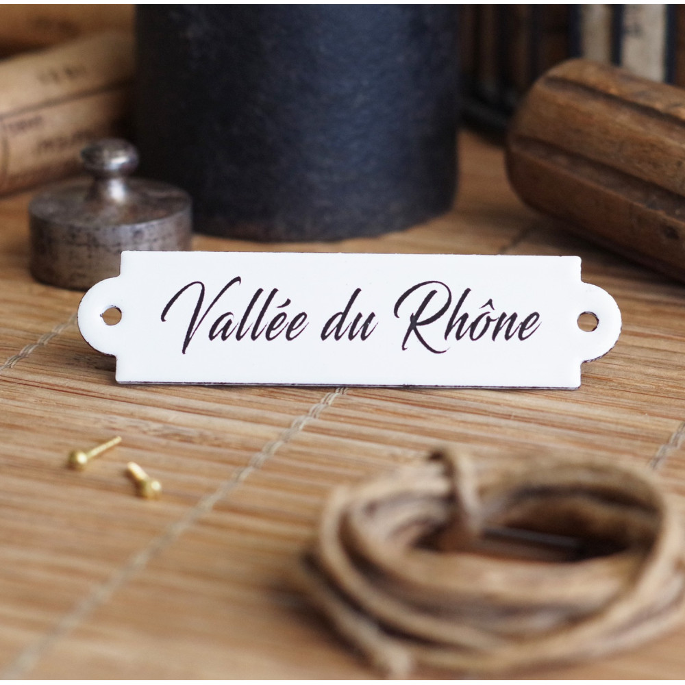 Individual "Dorante" Enamel Cellar Tag - Handcrafted in France