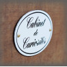 Plaque ovale émaillée Cabinet de curiosité avec fixation