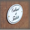Plaque ovale émaillée Cabinet de Toilette avec fixation