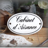 oval enamelled toilets Plate "Cabinet d'Aisance"