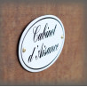 oval enamelled toilets Plate "Cabinet d'Aisance" with screw