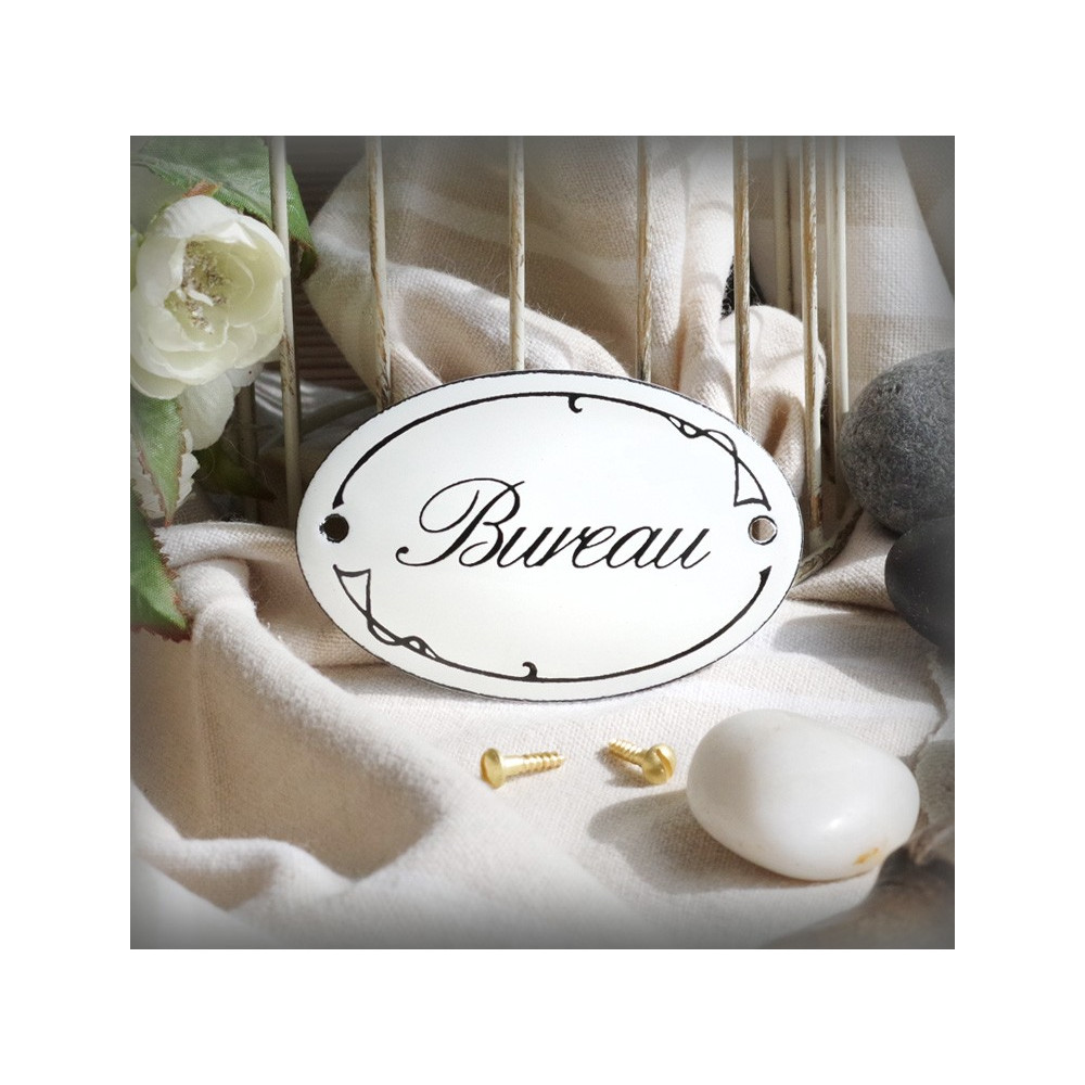 Petites Plaques de porte émaillées "Ariane" : Bureau