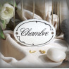 Petites Plaques de porte émaillées "Ariane" : Chambre