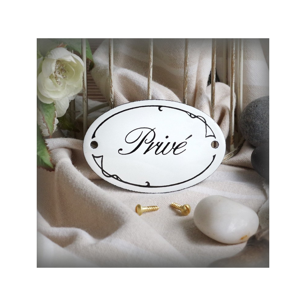 Petites Plaques de porte émaillées "Ariane" : Privé