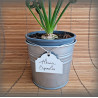 Petite Etiquette de jardin en émail blanc