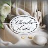 Petites Plaques de porte émaillées "Ariane" : Chambre d'ami