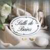 Petites Plaques de porte émaillées "Ariane" : Salle de Bains