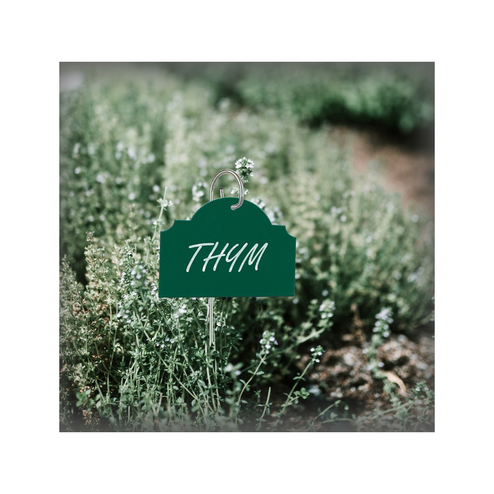 copy of Small garden label in white or green enamel