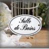 Plaque ovale émaillée Filet simple : Salle de Bains