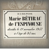 Plaque funéraire rectangle 22x15cm + votre photo ou dessin