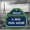 Your enamel Paris sign personalized 6x5,2in