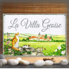Enamel house plate Cats décor with your text customized