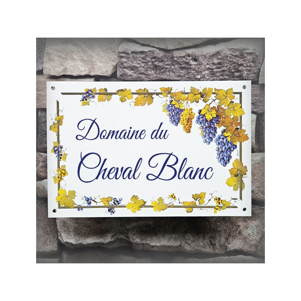 Plaque "Vignes" : l'élégance du décor raisin pour votre demeure.
