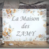 Enamel house sign, Eglantine décor with your text customized