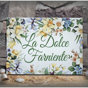 Plaque de Maison décor Valentine en émail avec votre texte personnalisé