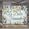 Plaque de Maison décor Valentine en émail avec votre texte personnalisé