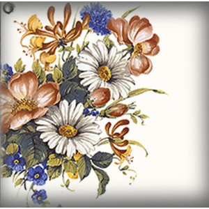 Numéro de maison émaillée décor Fleurs des prés zoom