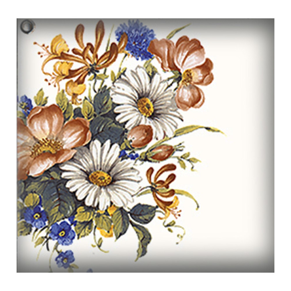 Numéro de maison émaillée décor Fleurs des prés zoom