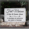 Plaque émaillée "Fait Maison à base de bonnes choses"