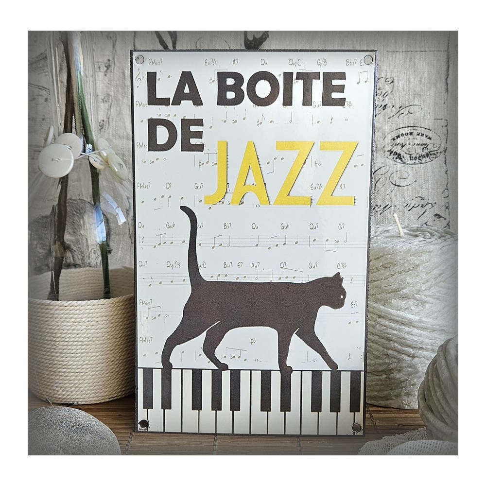 Plaque émaillée LA BOITE DE JAZZ